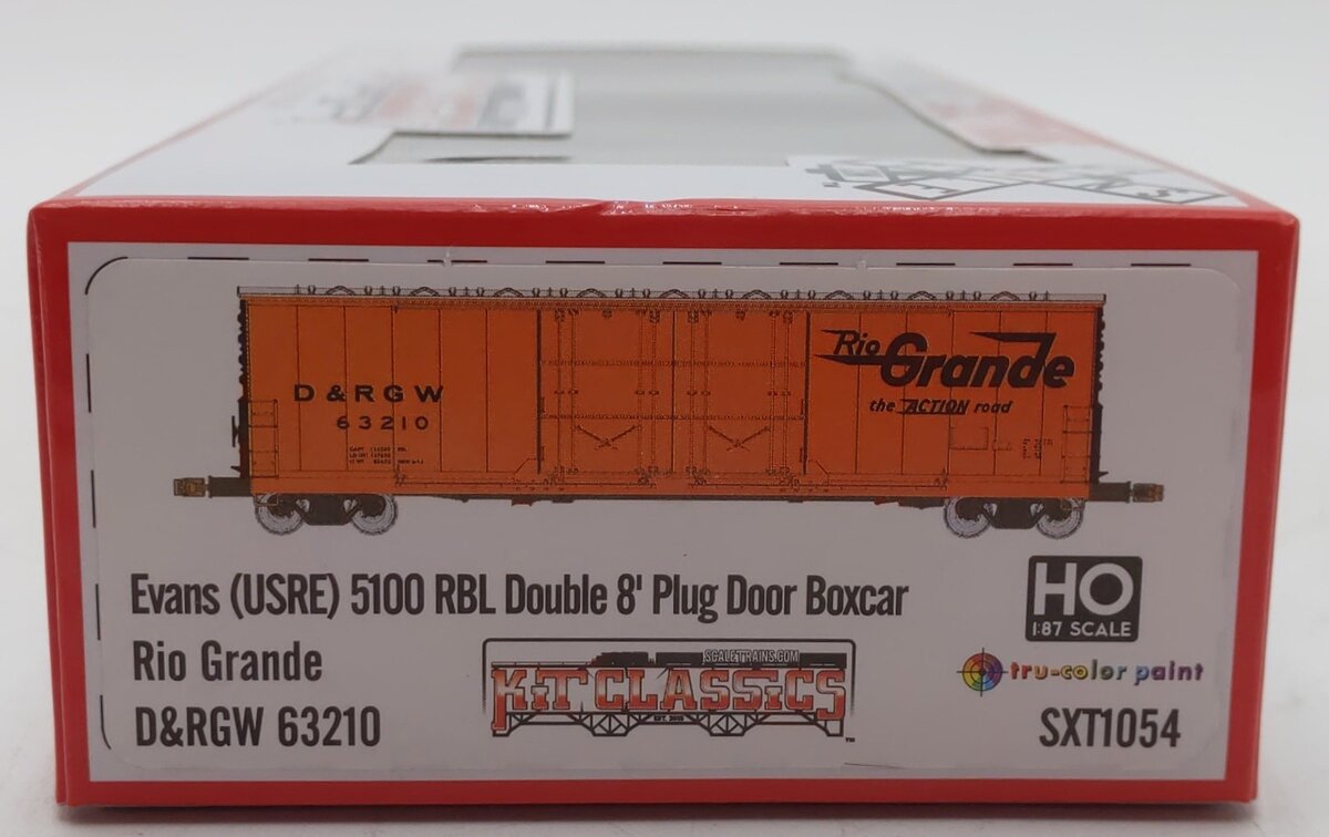 Scale Trains 1054 HO Rio Grande DRGW Evans 5100 RBL 8' Double-Plug Boxcar #63210