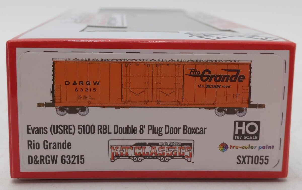Scale Trains 1055 HO Rio Grande DRGW Evans (USRE) 5100 RBL 8' Double-Plug-Door