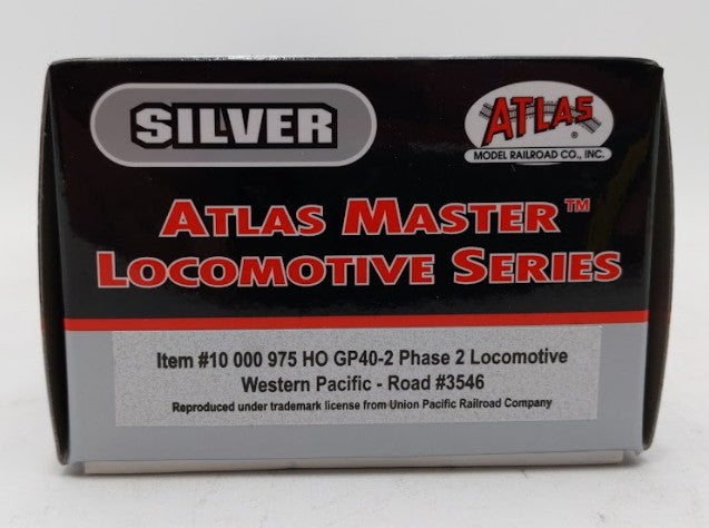 Atlas 10000975 HO Scale Western Pacific GP40-2 Diesel Locomotive #3546