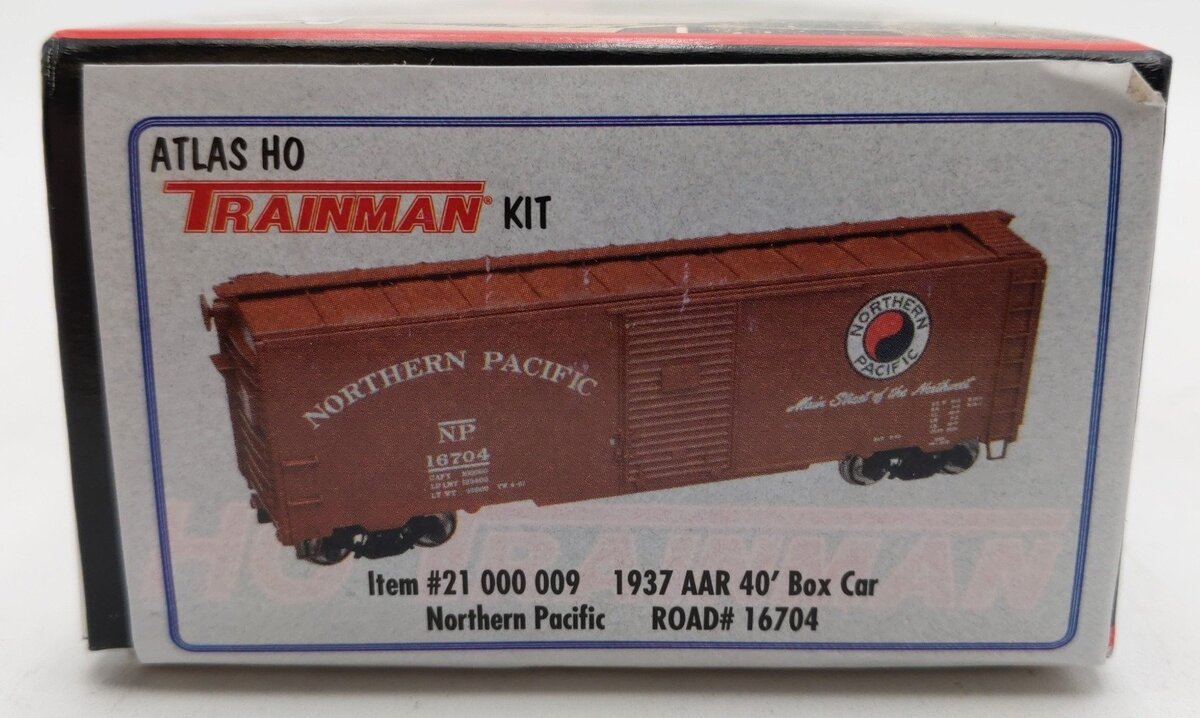 Atlas 21000009 HO Scale Northern Pacific 1937 AAR 40' Boxcar Kit #16704