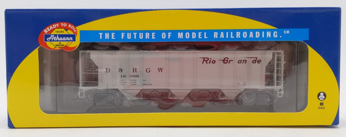 Athearn 89054 HO Scale D&RGW PS-2 2893 Covered Hopper #18098 LN/Box