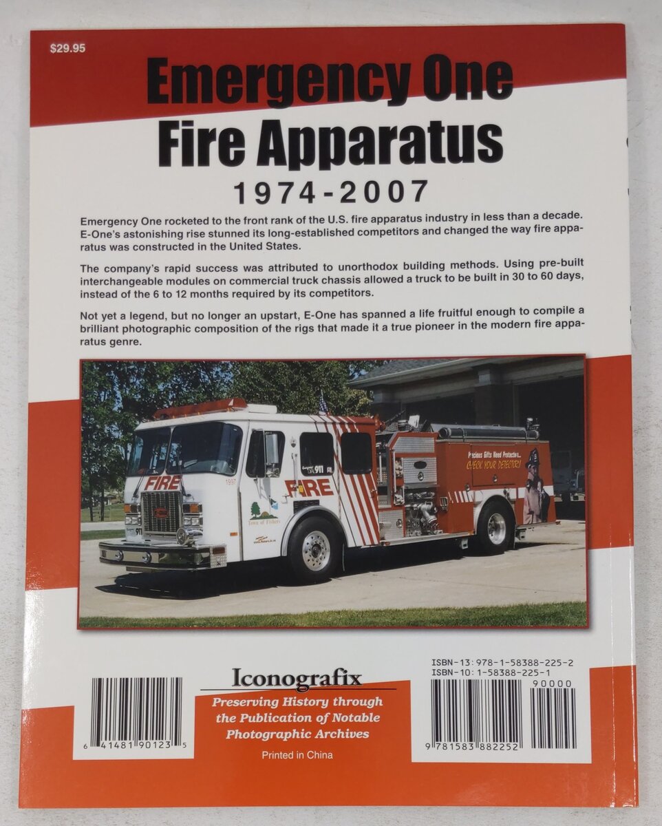 Emergency One Fire Apparatus 1974-2007 Paperback Book By Kent Parrish EX
