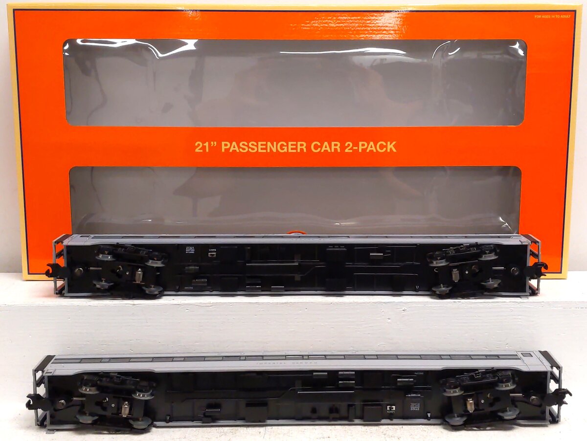 Lionel 2327320 O Gauge NYC 20th Century Limited 21'' Passenger Car (Set of 2) LN/Box