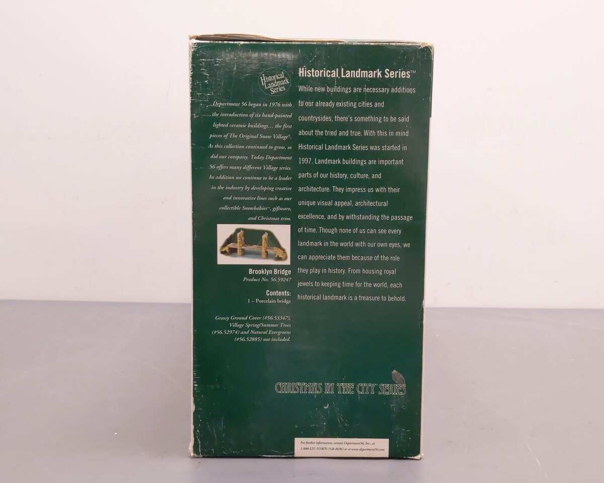 Dept 56 59247 Christmas In The City Brooklyn Bridge EX/Box