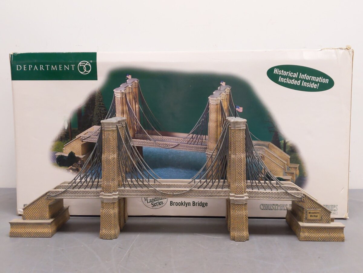 Dept 56 59247 Christmas In The City Brooklyn Bridge EX/Box
