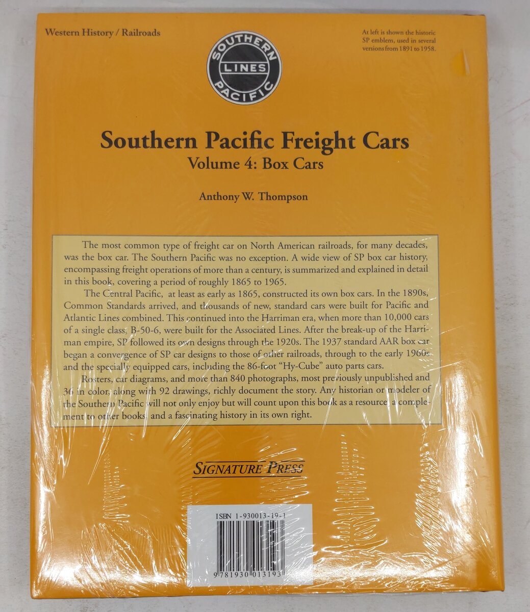 Southern Pacific Freight Cars, Vol.4 Hardcover Book By Anthony W. Thompson MT