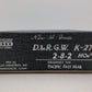 PFM K-27 HOn3 D&RGW 2-8-2 Steam Locomotive w/ Tender -Unpainted EX/Box
