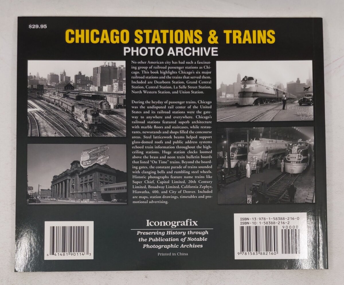 Chicago Stations & Trains Photo Archive Paperback Book By John Kelly EX