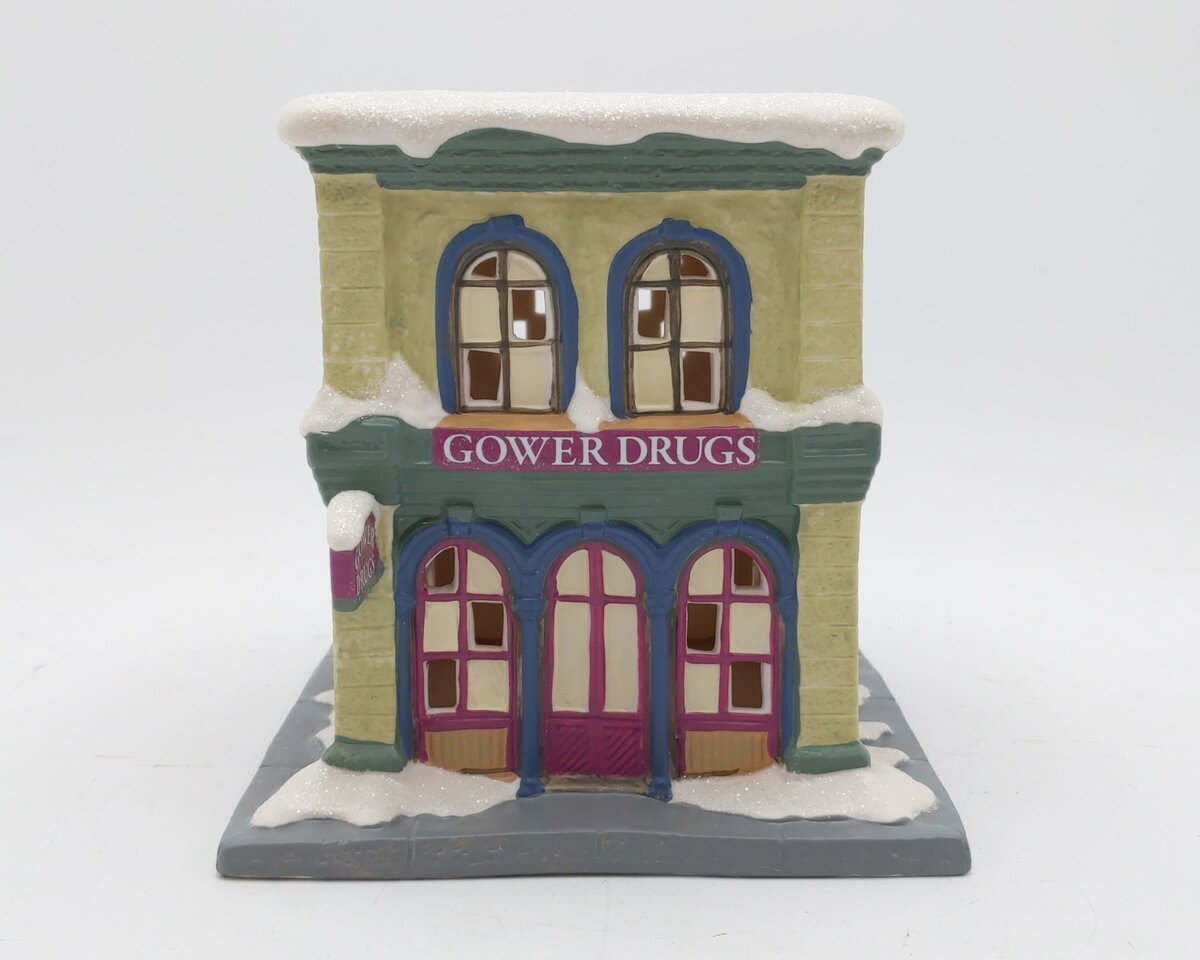 Enesco 4019773 It's A Wonderful Life Illuminated Village Gower Drugs LN/Box