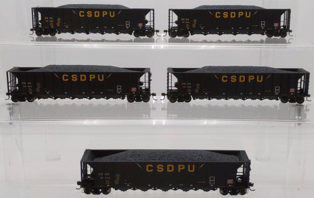 Athearn 94657 HO CSDPU 5-Bay Rapid Discharge Hopper #5 (Set of 5)