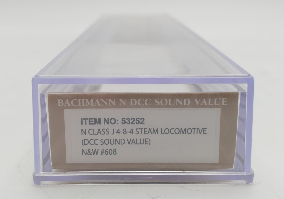 Bachmann 53252 N N&W 4-8-4 Class J Steam Locomotive with DCC Sound Value #608