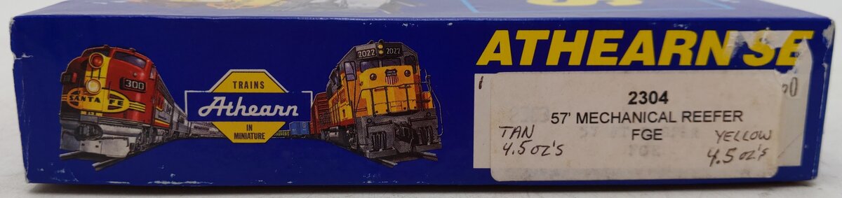 Athearn 2304 HO FGE 57' Reefer Cars -Assembled (Set of 2) EX/Box
