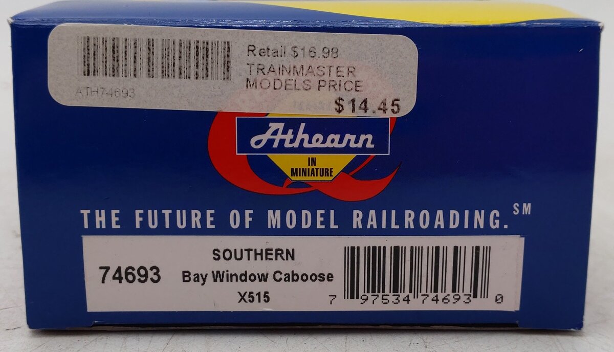 Athearn 74693 HO RTR Southern Bay Window Caboose #X515 LN/Box