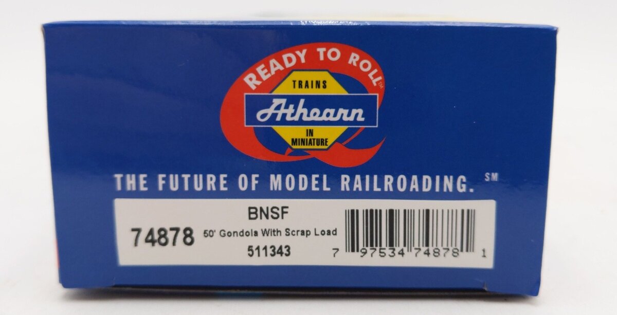 Athearn 74878 HO Scale BNSF 50' Gondola w/Scrap Load #511343