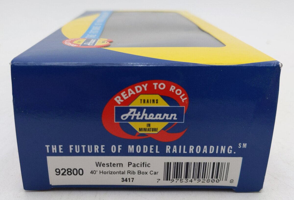 Athearn 92800 HO Scale Western Pacific 40'' Horizontal Rib Box Car #3417