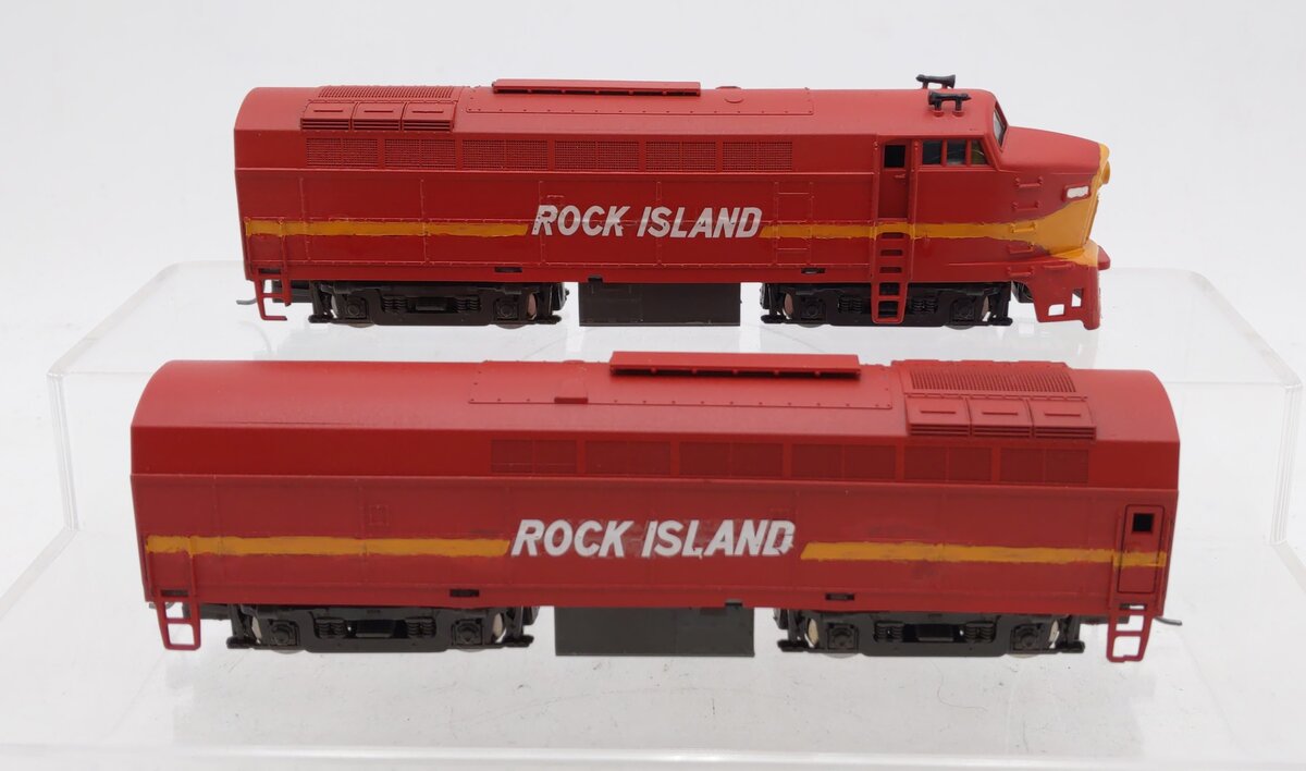 Model Power 721/741 HO Custom Rock Island Shark Nose Diesel AB Unit Set (No #) VG/Box