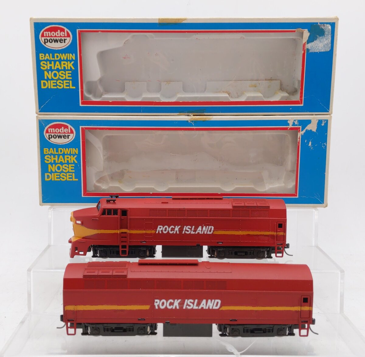 Model Power 721/741 HO Custom Rock Island Shark Nose Diesel AB Unit Set (No #) VG/Box