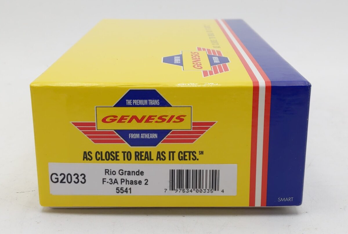 Athearn G2033 HO Scale DRGW F-3A Phase 2 Locomotive #5541 LN/Box