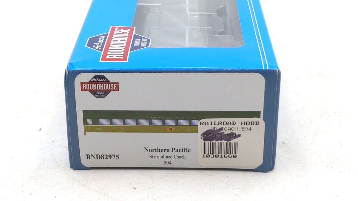 Roundhouse 82975 HO Scale Northern Pacific Streamline Coach Car #594