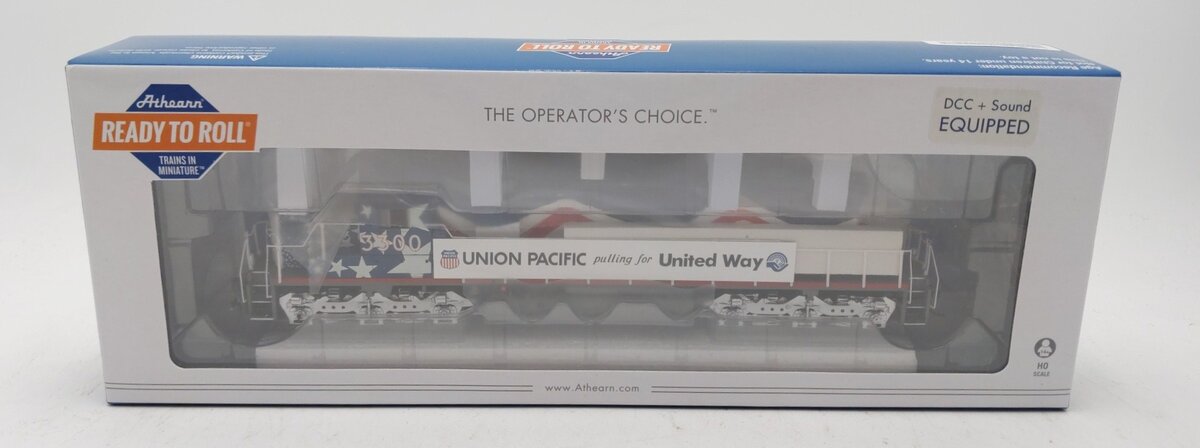 Athearn 71629 HO UP/United Way RTR SD40-2 Diesel Locomotive w/DCC & Sound #3300