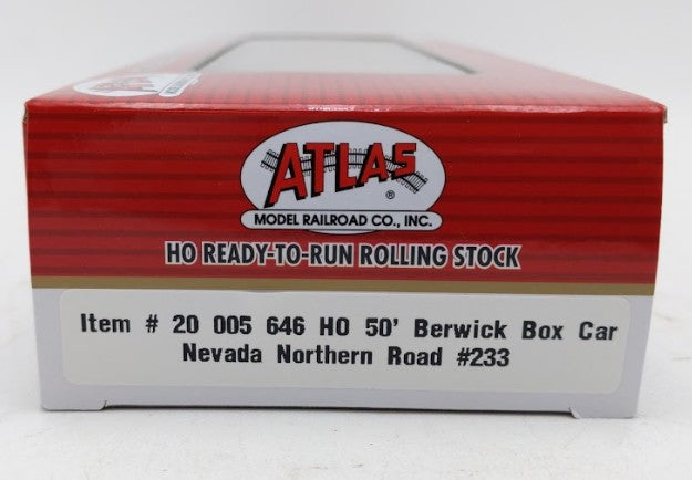 Atlas 20005646 HO Scale Nevada Northern Road 50' Berwick Boxcar #233