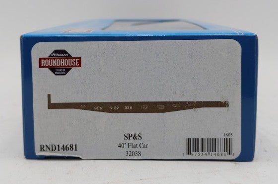 Roundhouse 14681 HO Scale Spokane Portland & Seattle 40' Flat w/Stakes #32038
