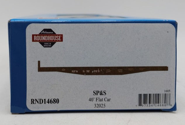 Roundhouse 14680 HO Scale Spokane Portland & Seattle 40' Flatcar w/Stakes #32025