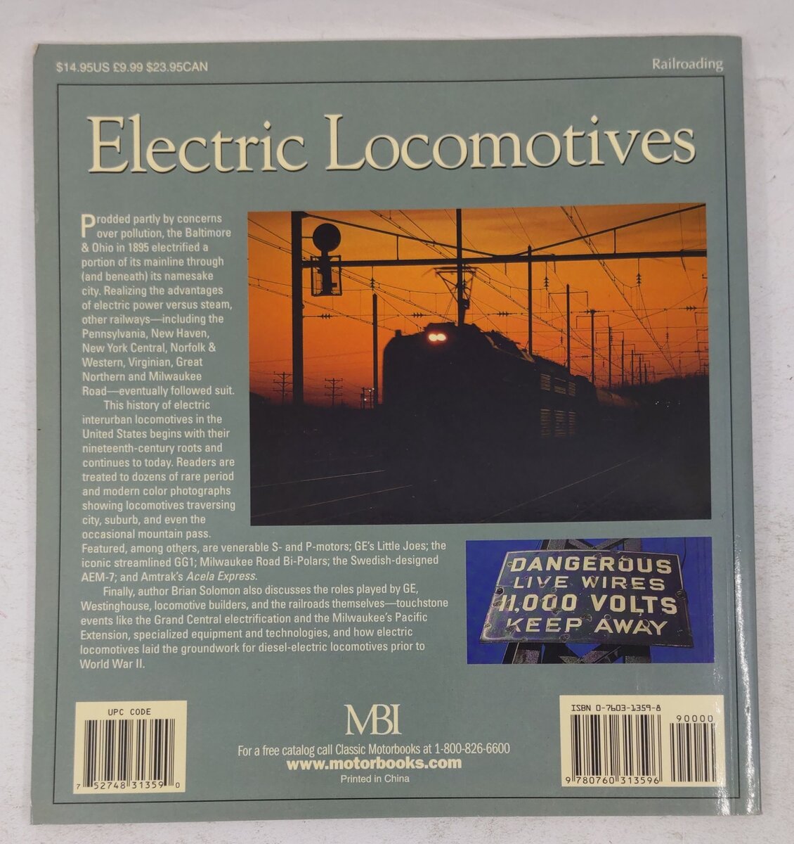 Electric Locomotives Paperback Book By Brian Solomon EX