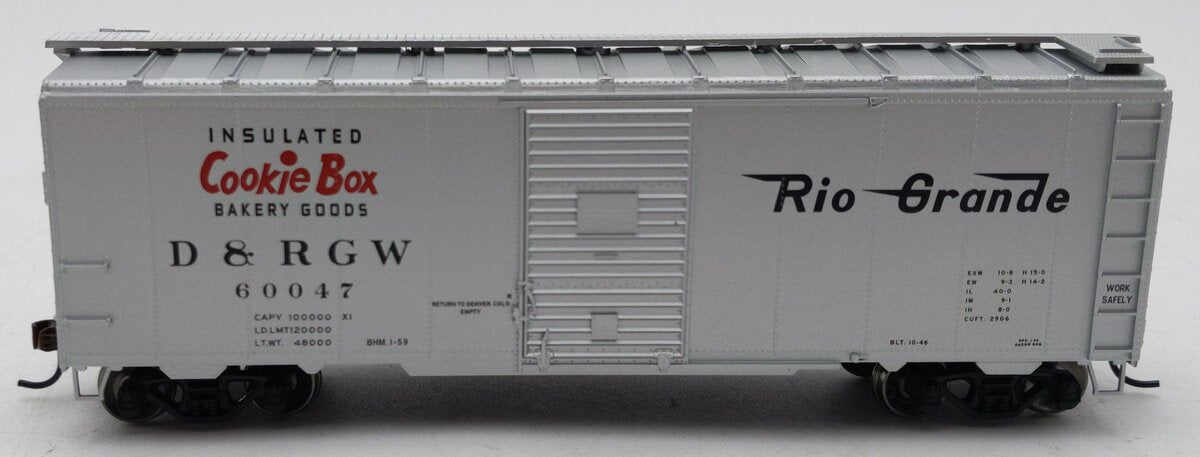 Athearn 76917 HO D&RGW Cookie Box RTR 40' Boxcar #60047
