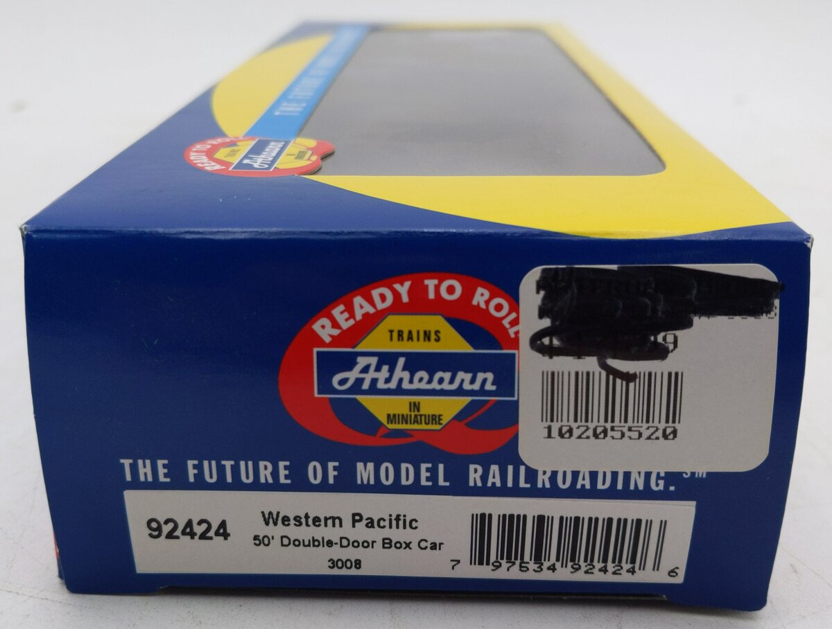 Athearn 92424 HO Scale Western Pacific 50' Double-Door Box Car #3008