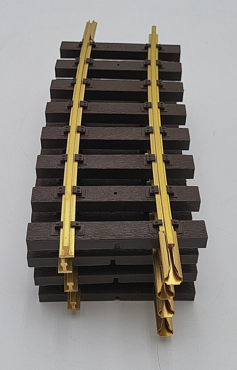 Piko 35218 G Brass R7 7.5° 61.4" Radius Curve Track Section [4] EX