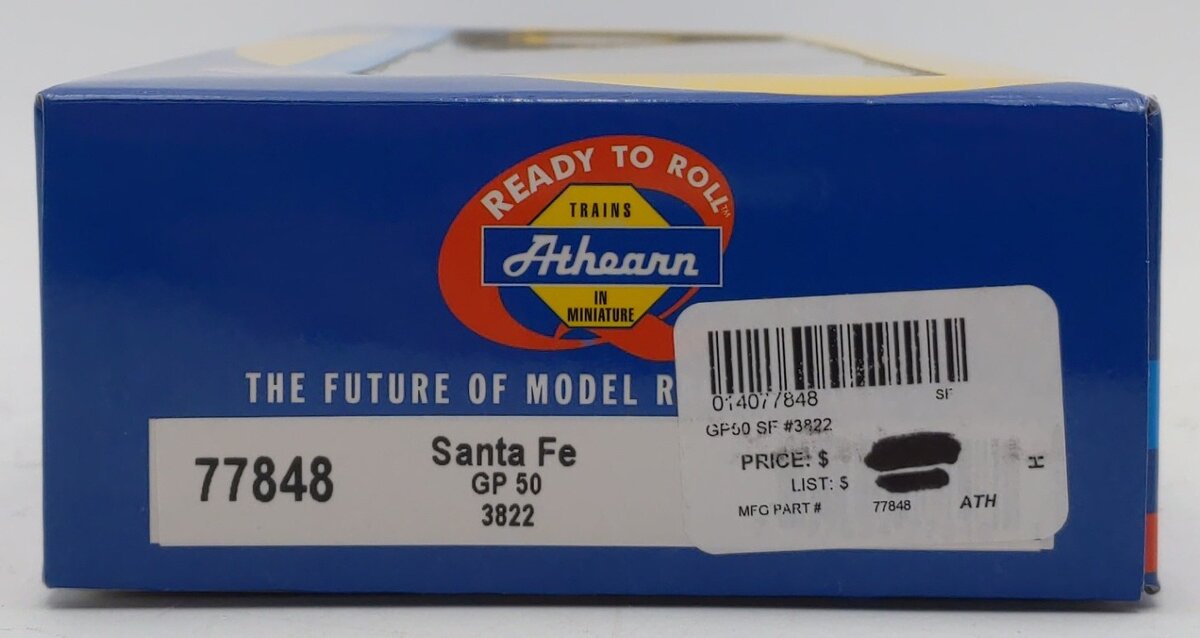 Athearn 77848 HO Santa Fe GP50 RTR Diesel Locomotive #3822