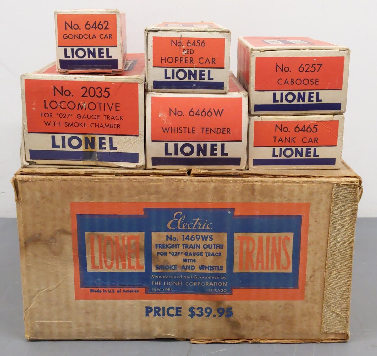 Lionel 1469WS Vintage O 2035 Steam Freight Train Set VG/Box