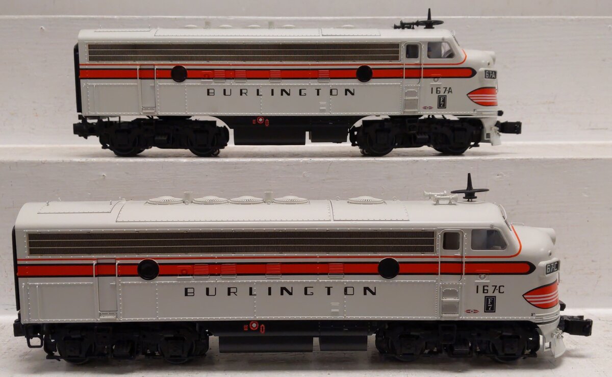 Lionel 2433190 O CBQ Legacy F7 AA Diesel Locomotive #167A,#167C (Set of 2)