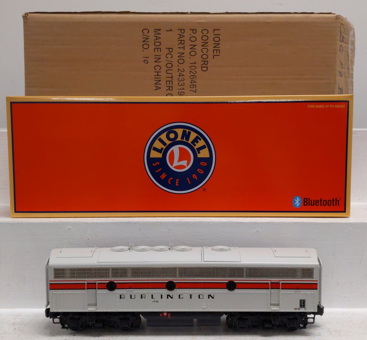 Lionel 2433198 O Chicago Burlington & Quincy LEGACY F7B Diesel Locomotive #167B