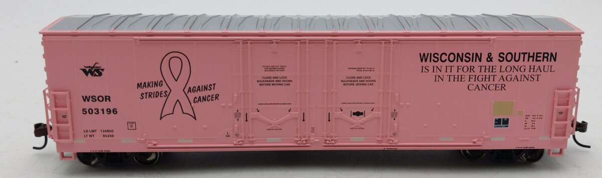 Athearn 91287 HO WSOR/Breast Cancer 50' Evans DD Plug Boxcar