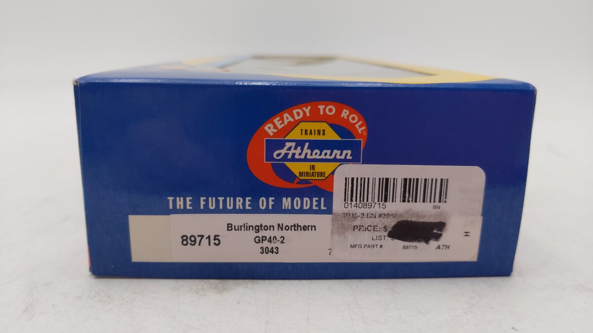 Athearn 89715 HO Scale Burlington Northern GP40-2 Diesel Locomotive #3043 LN/Box