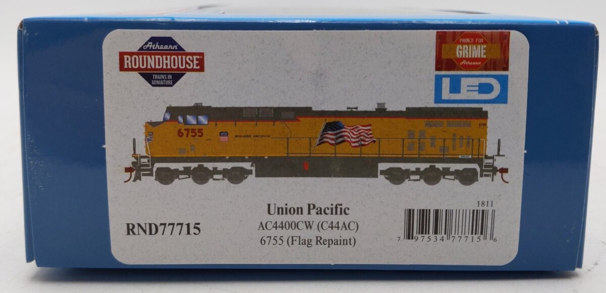 Roundhouse 77715 HO Union Pacific/Flag Repaint AC4400CW Diesel Locomotive #6755