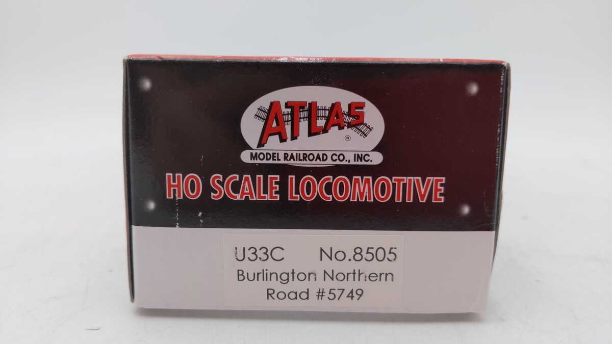 Atlas 8505 HO Burlington Northern U33C Diesel Locomotive #5749 EX/Box