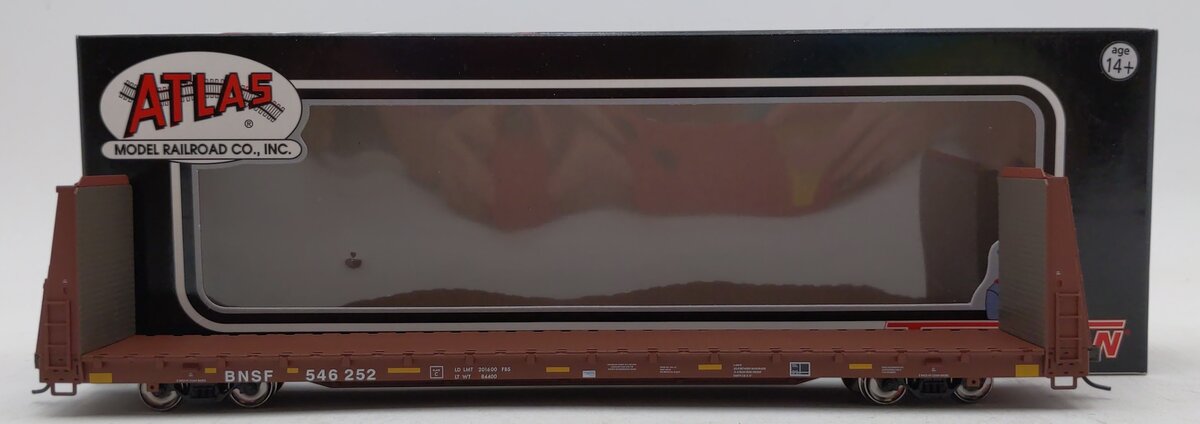 Atlas 20000384 HO Scale Burlington Northern Santa Fe Bulkhead Flatcar #546252