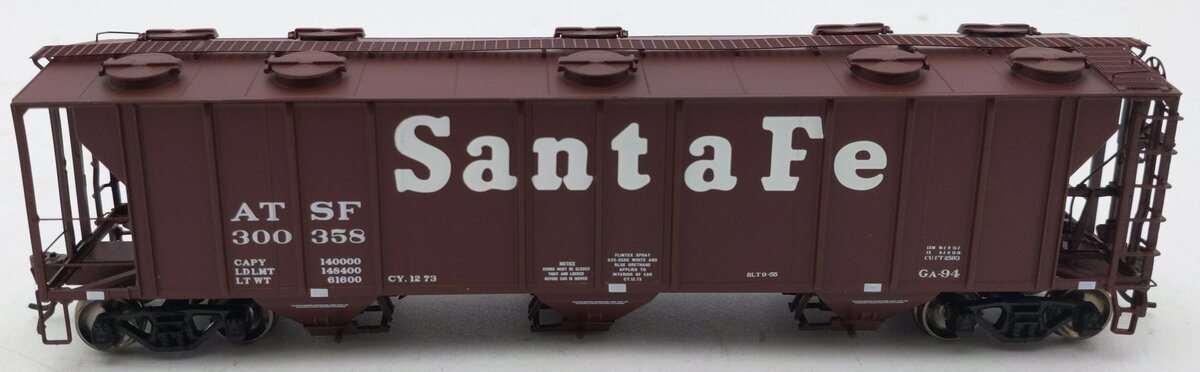 Athearn 93768 HO Santa Fe PS 2893 Covered Hopper Car #300358