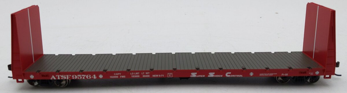 Athearn 88102 HO Santa Fe 60' Bulkhead Flatcar # 95764