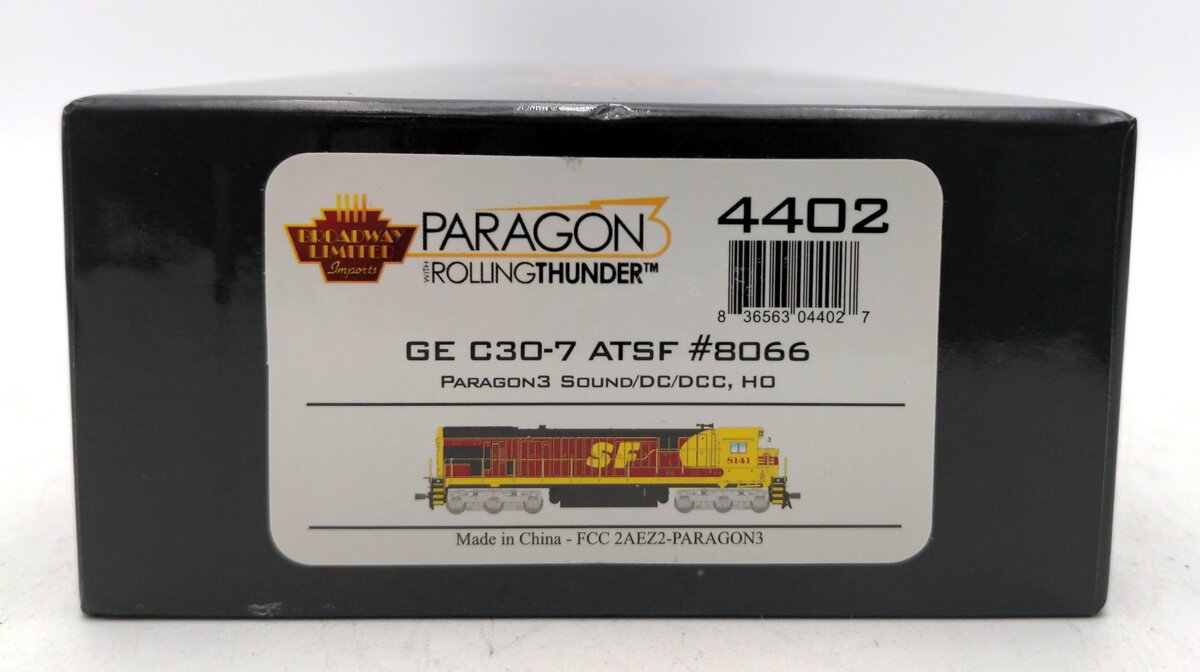 Broadway Limited 4402 HO Santa Fe GE C30-7 Diesel Locomotive #8066 w/Paragon3 LN/Box