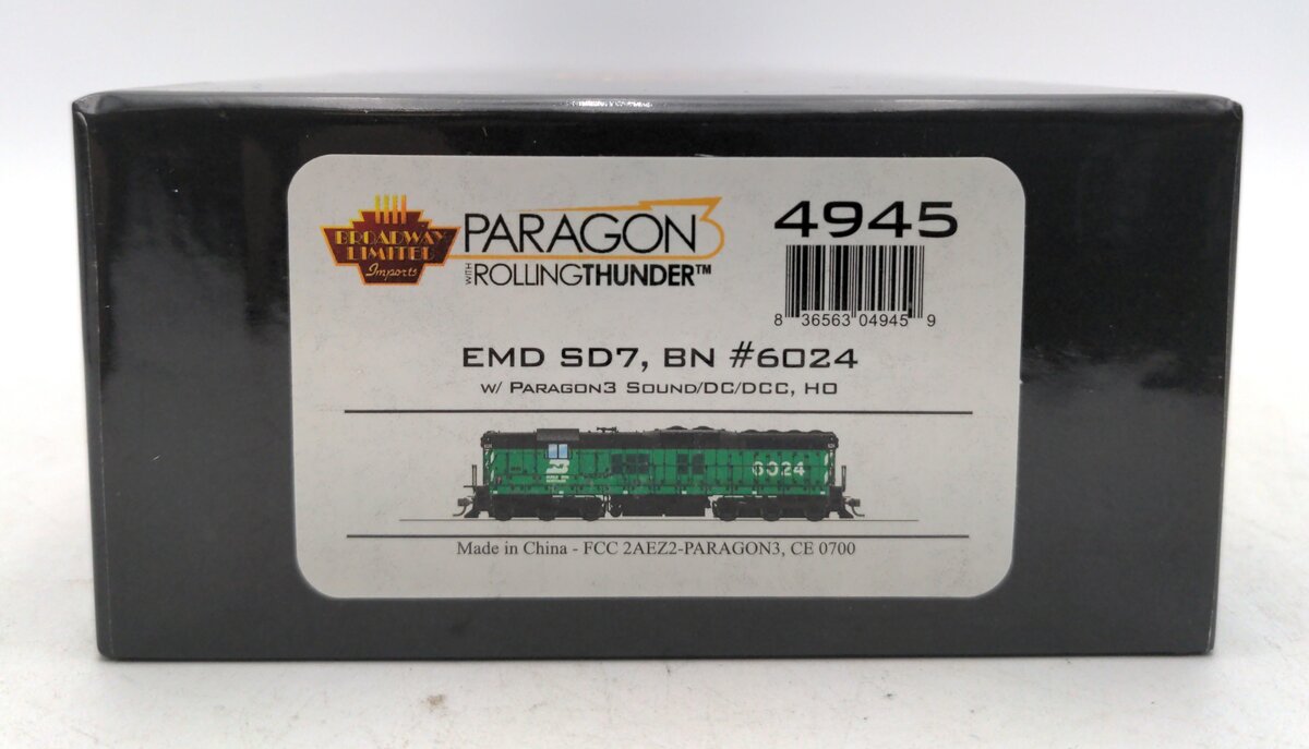 Broadway Limited 4945 HO Burlington Northern EMD SD-7 Diesel Loco Paragon3 #6024