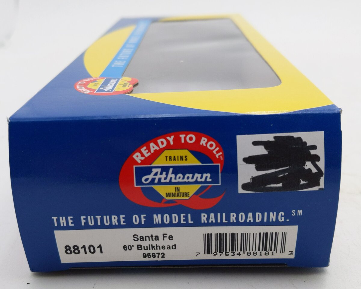 Athearn 88101 Santa Fe 60' Bulkhead Flatcar #95672