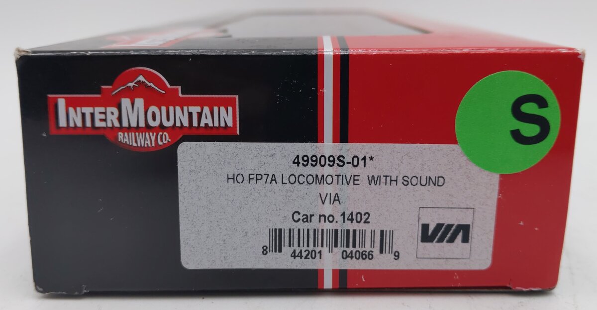 InterMountain 49909S HO VIA Rail Canada EMD FP7 Diesel Loco w/ Sound & DCC #1402