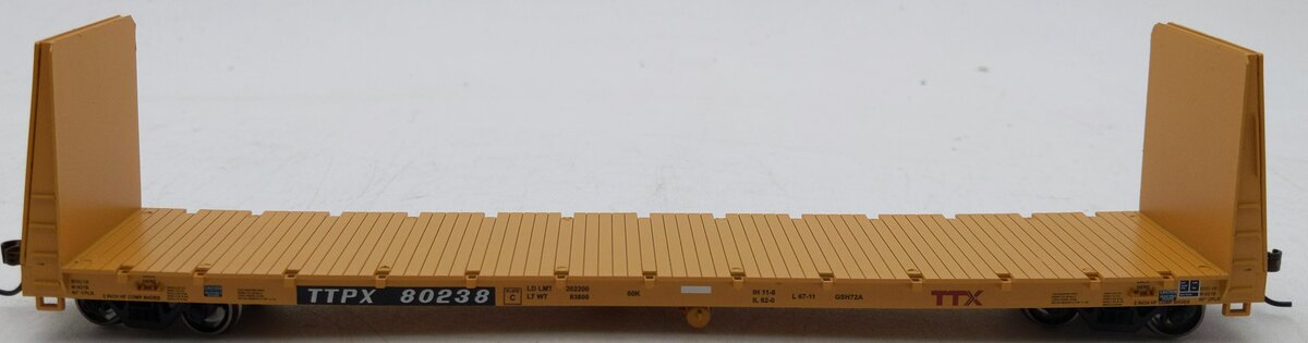 Athearn 87712 HO TTX 60' Bulkhead Reday To Roll Flat Car #80238