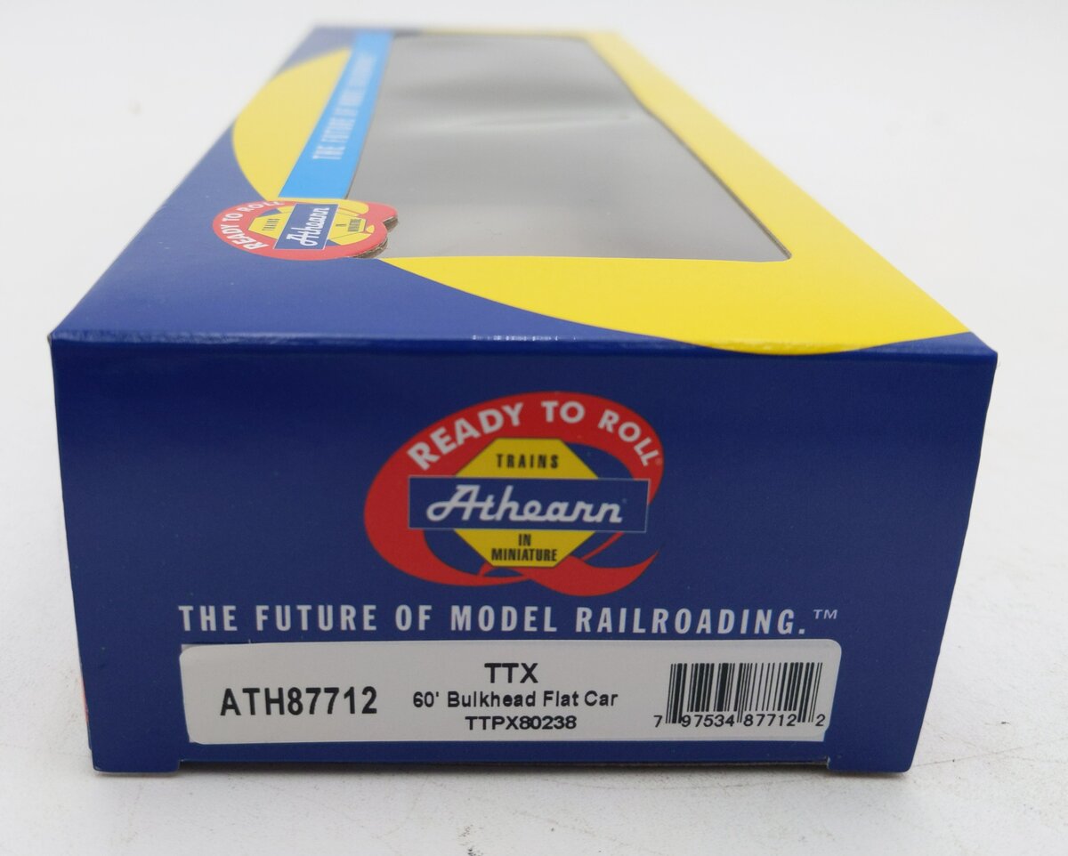 Athearn 87712 HO TTX 60' Bulkhead Reday To Roll Flat Car #80238
