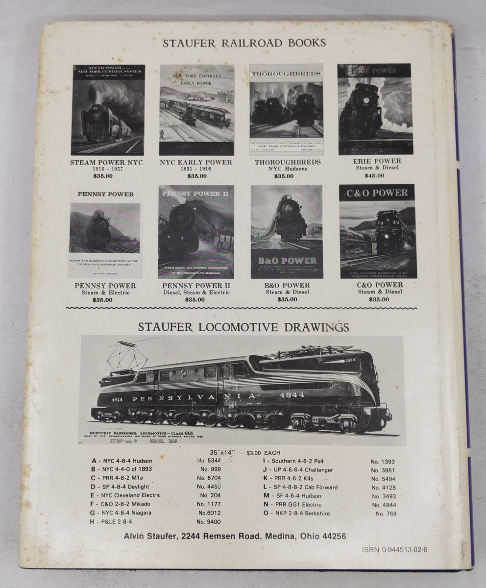 New York Central's Later Power, 1910-1968 Hardcover Book By Alvin Staufer