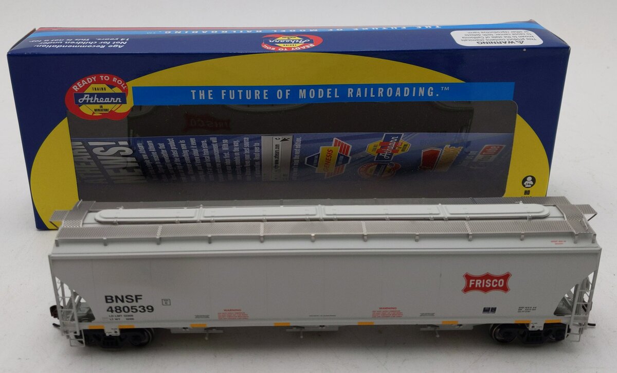 Athearn G89453 HO BNSF/SLSF Heritage Trinity 3-Bay Hopper Car #480539